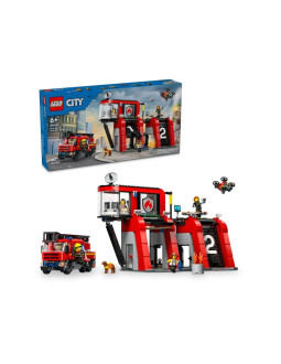 Lego city 60414 remiza strażacka z wozem strażackim