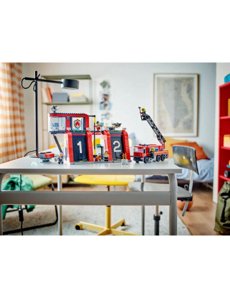 Lego city 60414 remiza strażacka z wozem strażackim