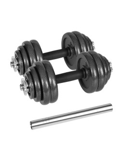 Rebel active hantle regulowane w walizce z gryfem, zestaw 30 kg