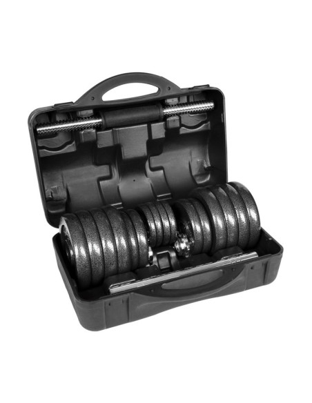 Rebel active hantle regulowane w walizce z gryfem, zestaw 30 kg