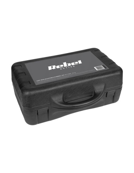Rebel active hantle regulowane w walizce z gryfem, zestaw 30 kg