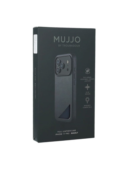 Etui skórzane do iphone 17 pro basalt mujjo