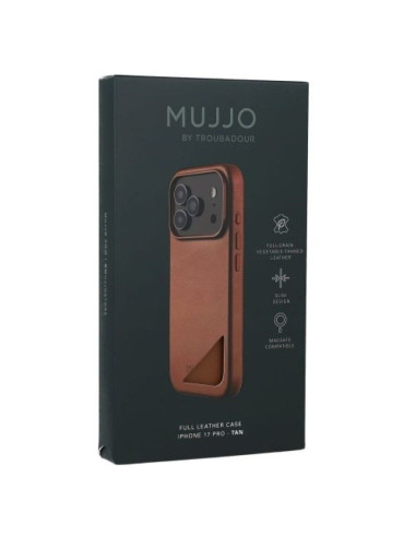 Etui skórzane do iphone 17 pro tan mujjo