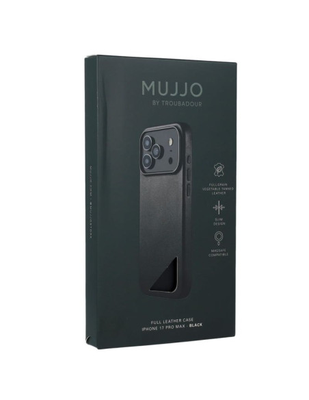 Etui skórzane do iphone 17 pro max black mujjo