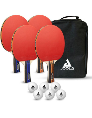 Zestaw do tenisa stołowego joola family 4 rakietki competition 6 piłeczek advanced