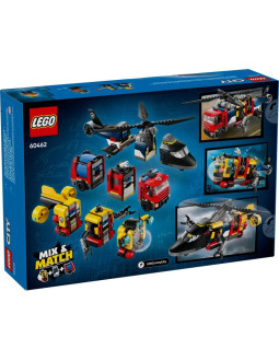 Lego city 60462 zestaw z helikopterem, wozem strażackim i łodzią podwodną 2