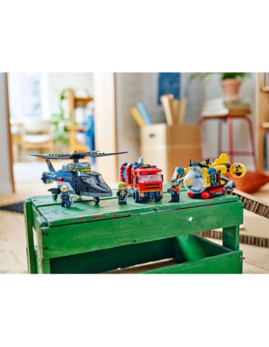 Lego city 60462 zestaw z helikopterem, wozem strażackim i łodzią podwodną