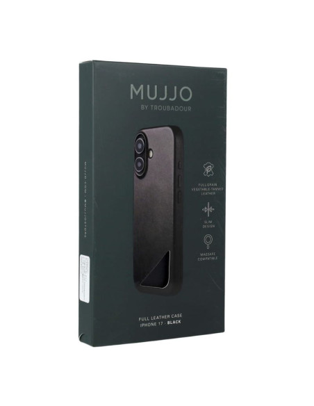 Etui skórzane do iphone 17 black mujjo