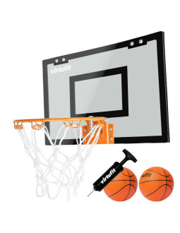 Virtufit tablica do koszykówki pro mini z 2 piłkami i pompką - czarna