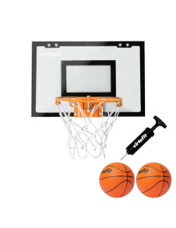 Virtufit tablica do koszykówki pro mini z 2 piłkami i pompką - czarna 2
