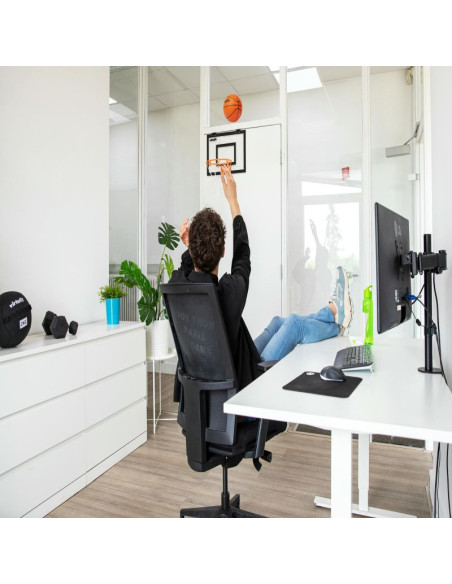 Virtufit tablica do koszykówki pro mini z 2 piłkami i pompką - czarna