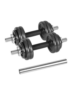 Rebel active hantle regulowane w walizce z gryfem, zestaw 15 kg