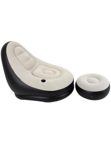 Fotel dmuchany z podnóżkiem deluxe 125x100x85cm 22321