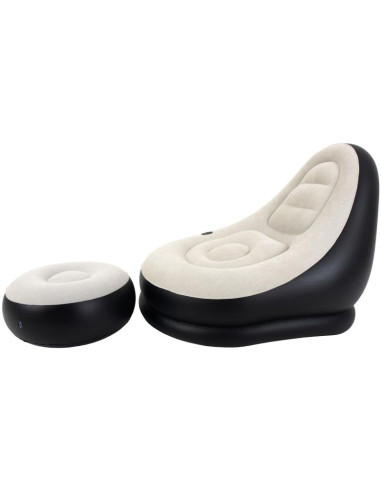 Fotel dmuchany z podnóżkiem deluxe 125x100x85cm 22321