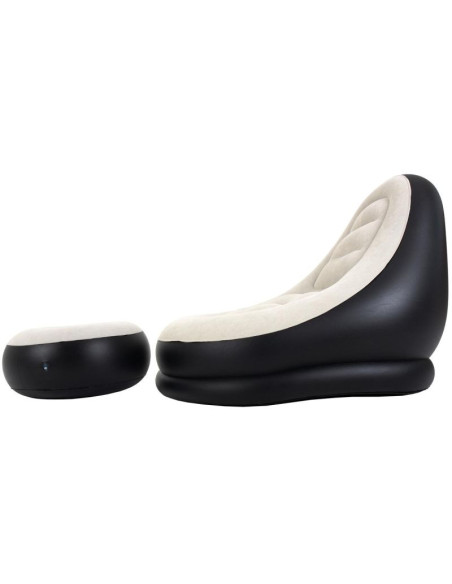 Fotel dmuchany z podnóżkiem deluxe 125x100x85cm 22321