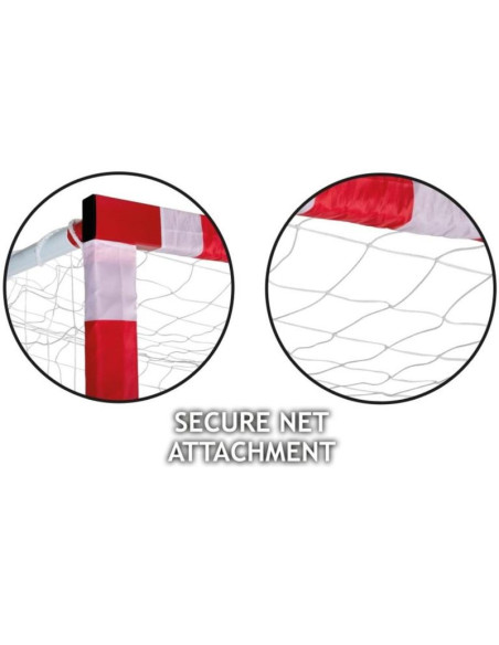 Siatka do bramki 300x160x90cm biało-czerwona enero