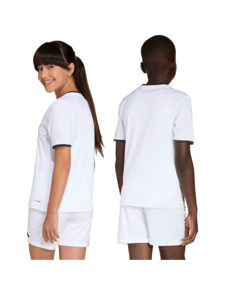 Koszulka dla dzieci adidas entrada 26 jersey biało-czarna jz2532