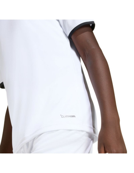 Koszulka dla dzieci adidas entrada 26 jersey biało-czarna jz2532