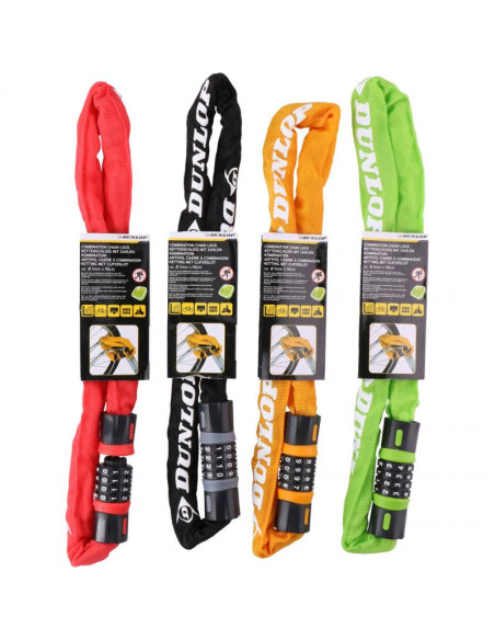 Zapięcie rowerowe dunlop chain lock numbers st 4ass 07559