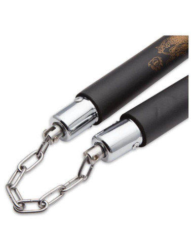 Nunchaku treningowe na łańcuszkach dbx bushido arw-5049