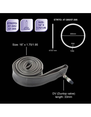 Dętka rowerowa 16x1,75/1,95 bicycle gear