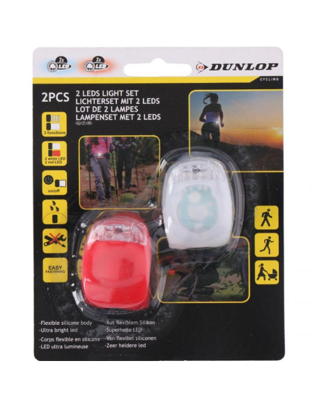 Lampka rowerowa dunlop bicycle light led 2 szt. sc