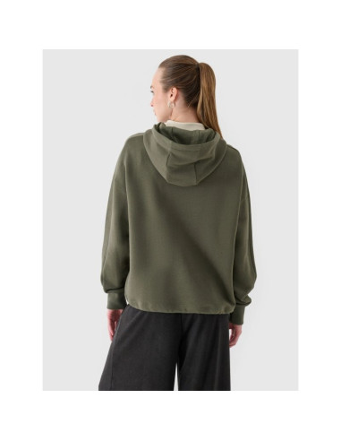 Bluza dresowa rozpinana z kapturem damska 4f 4fraw24tswsf2055-43s