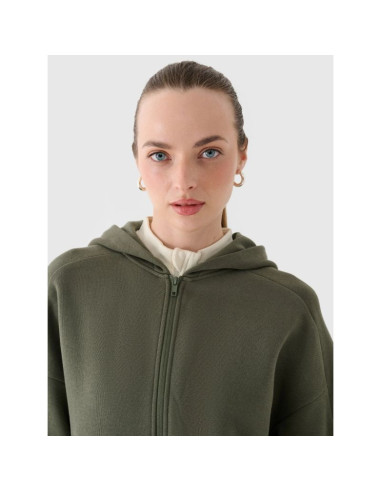 Bluza dresowa rozpinana z kapturem damska 4f 4fraw24tswsf2055-43s