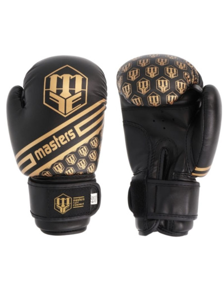 Rękawice bokserskie rpu-20 masters 4 oz czarno-złote