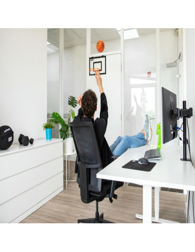 Virtufit tablica do koszykówki pro mini z 2 piłkami i pompką - czarna