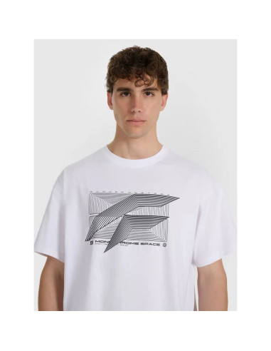 T-shirt regular z nadrukiem męski 4f 4fraw25ttshm3259-10s