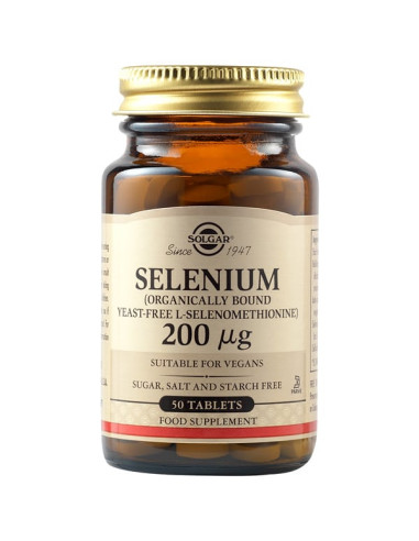 Selenium (Yeast Free) - Selen (Nie Zawiera Drożdży) 200 Mcg (50 Tabl.)