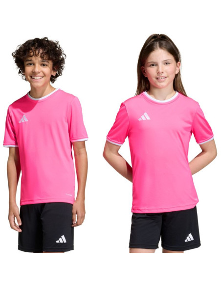 Koszulka dla dzieci adidas entrada 26 jersey różowa ke9846
