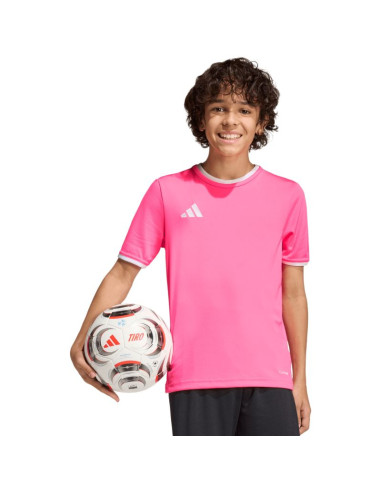 Koszulka dla dzieci adidas entrada 26 jersey różowa ke9846