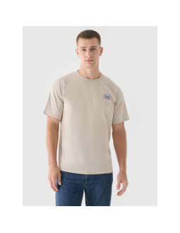 T-shirt oversize z nadrukiem męski 4f 4frss24ttshm2535-83s