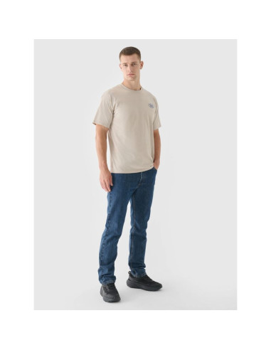 T-shirt oversize z nadrukiem męski 4f 4frss24ttshm2535-83s