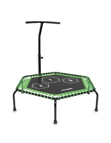 Virtufit trampolina fitness pro z uchwytem - czarna - 127 cm