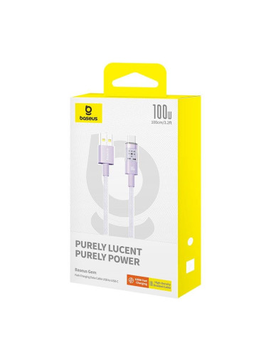 Kabel baseus gem usb-usb c 100w 1m (fioletowy)