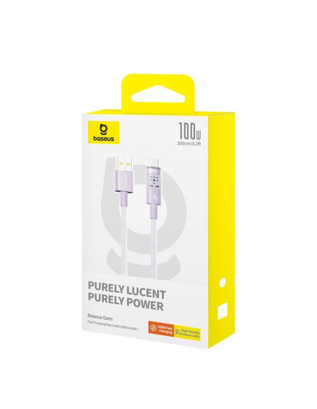 Kabel baseus gem usb-usb c 100w 1m (fioletowy)