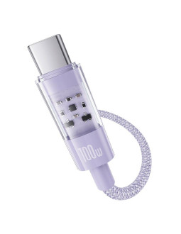 Kabel baseus gem usb-usb c 100w 1m (fioletowy) 2