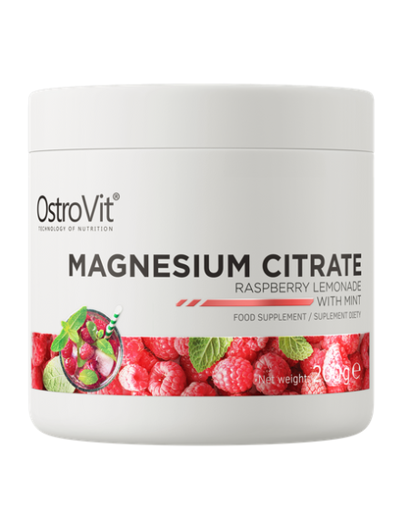Ostrovit Cytrynian Magnezu - Lemoniada Malinowa Z Miętą (200 G)