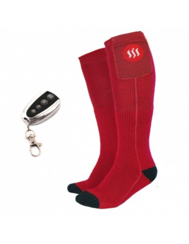 Glovii skarpety ogrzewane power bankiem rozmiar m (35-40), czerwone, baterie, ładowarka i pilot w zestawie, gq3m