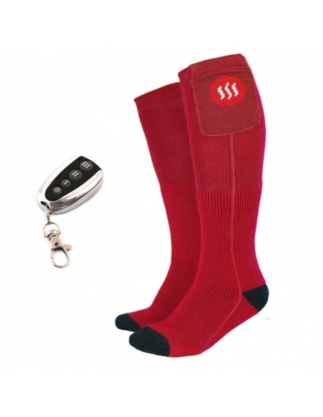 Glovii skarpety ogrzewane power bankiem rozmiar m (35-40), czerwone, baterie, ładowarka i pilot w zestawie, gq3m