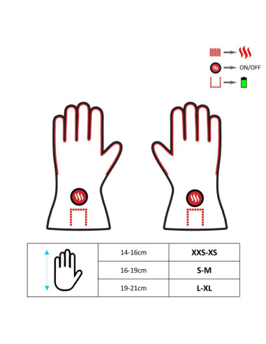 Glovii ogrzewane, ocieplane i wiatroszczelne rękawiczki uniwersalne rozmiar l-xl glwxl