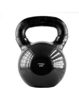 Kettelbell żeliwny pokryty winylem hms black knv32 2