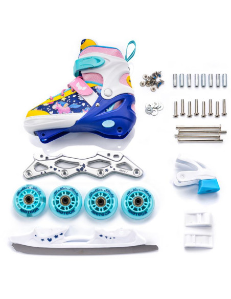 Rolki meteor 4w1 unicorn