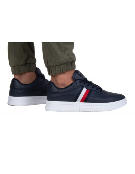 Buty tommy hilfiger supercup leather stripes m