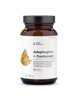 Adaptogeny, Ekstrakty Roślinne + Cordyceps (60 Kaps.)