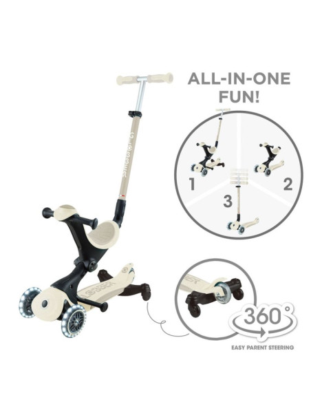 Hulajnoga z siedziskiem jeździk go•up deluxe lights ecologic 360 (697-566)