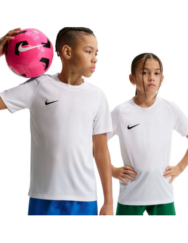 Koszulka dla dzieci nike dri-fit park viii biała hv8182 100